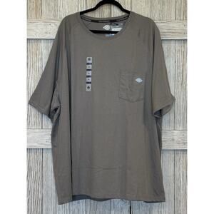 Dickies Men’s Performance Temp IQ Crewneck Gray Tshirt 4XL Front Pocket NWT